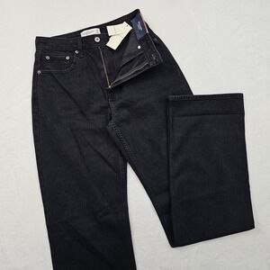 NEW Abercrombie & Fitch 90s Relaxed Jeans Womens 26 Long Black Curve Love High